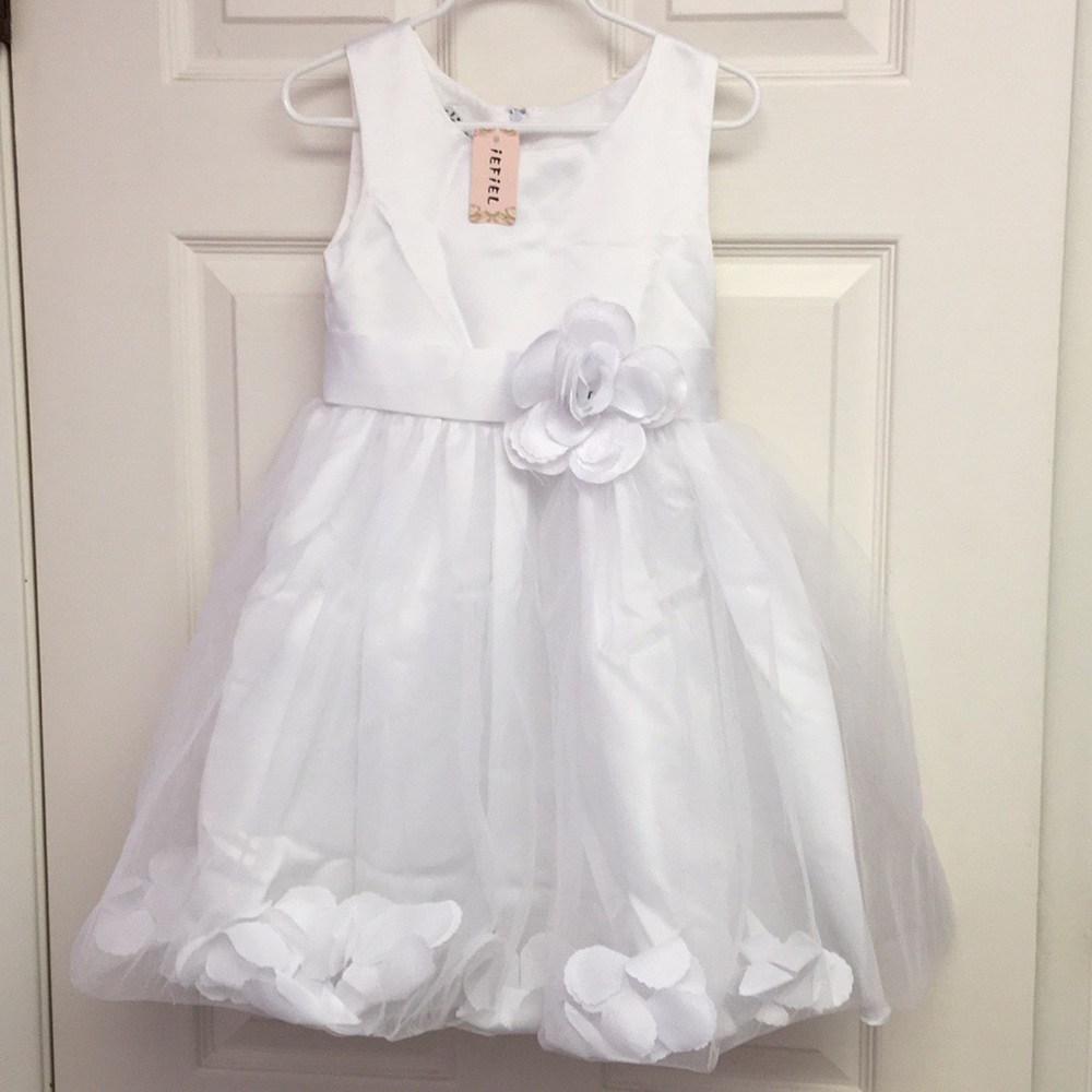 IEFIEL White Girls Formal Dress - Brand New!!
